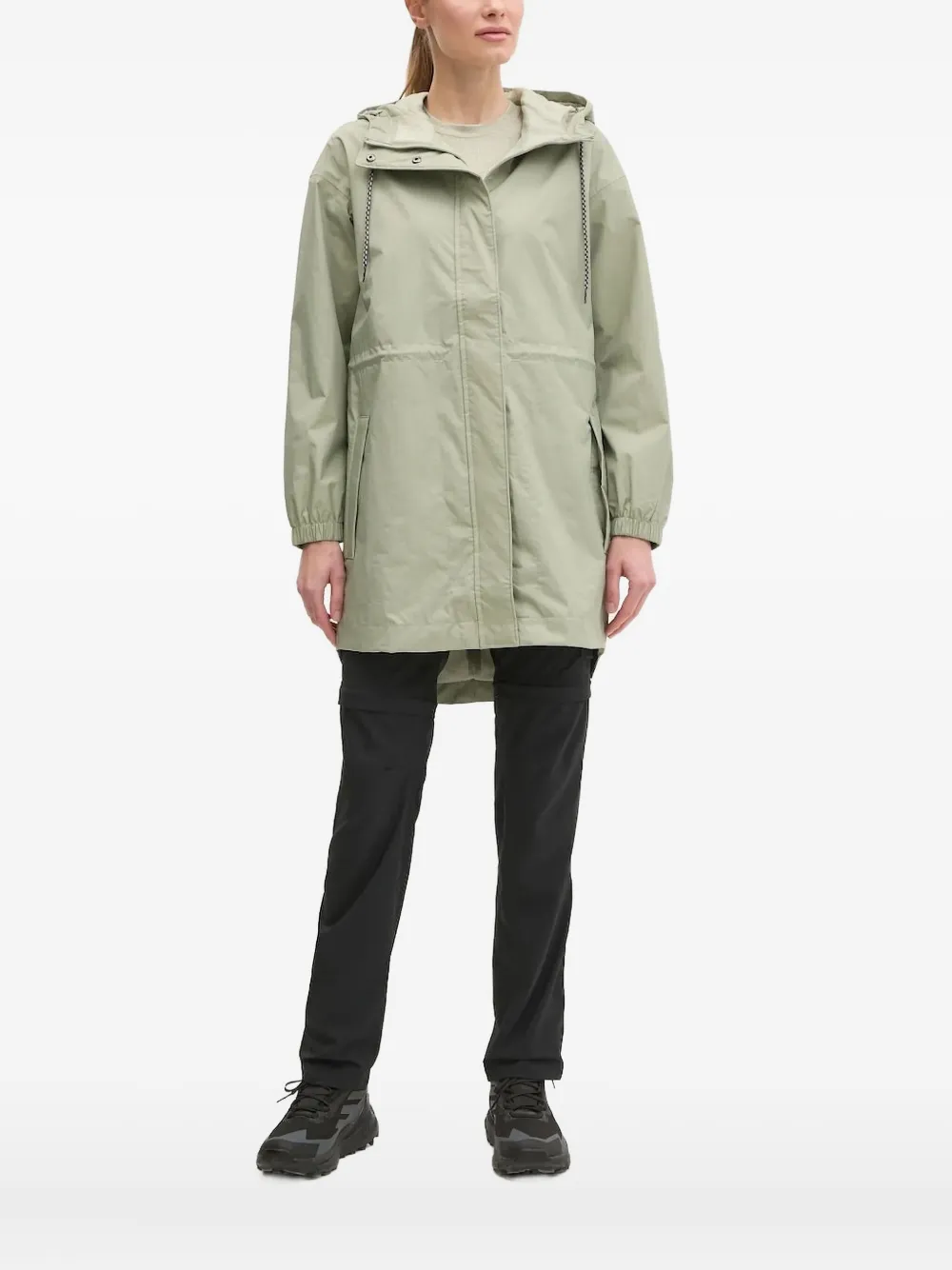 Columbia Hooded Drawstring Jacket In Green