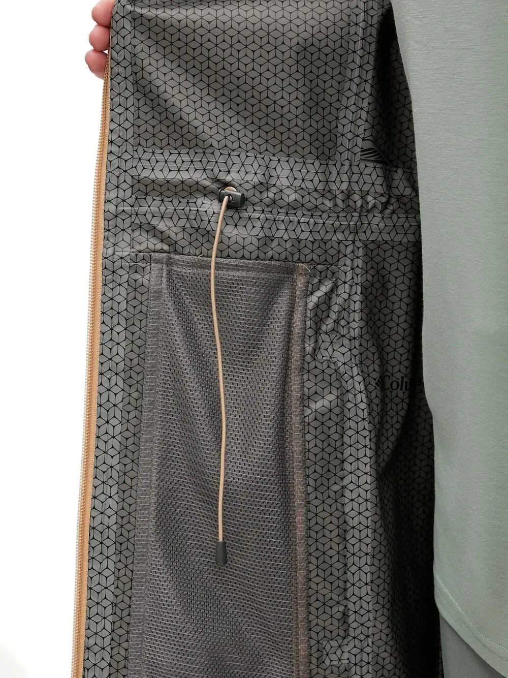 Columbia Hooded Drawstring Jacket In Nude