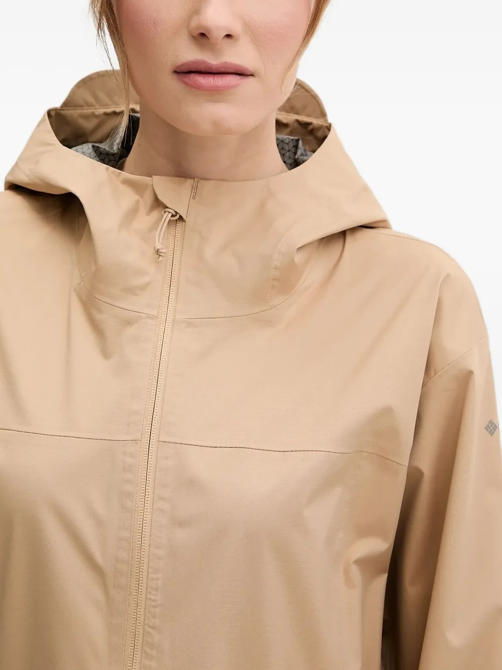 Columbia Hooded Drawstring Jacket In Nude