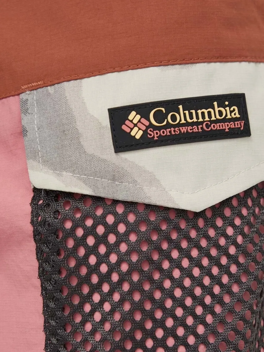 Columbia Peak broek met patchwork en vlakken Oranje