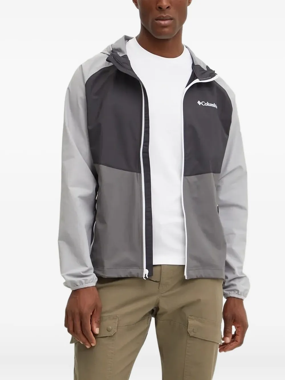Columbia Jack met colourblocking en capuchon Grijs