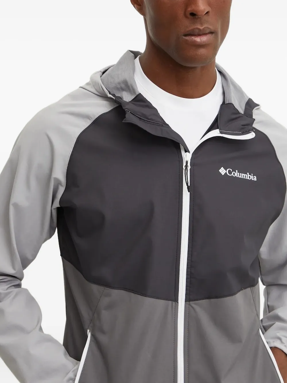 Columbia Jack met colourblocking en capuchon Grijs