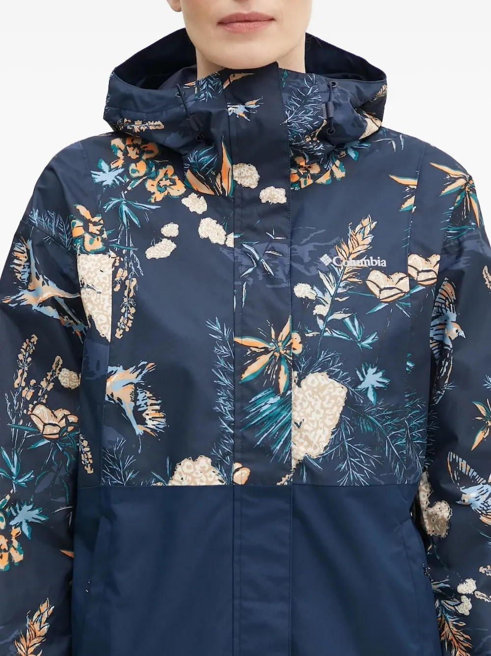 Columbia Hikebound™ Floral-print Hooded Jacket In Multi