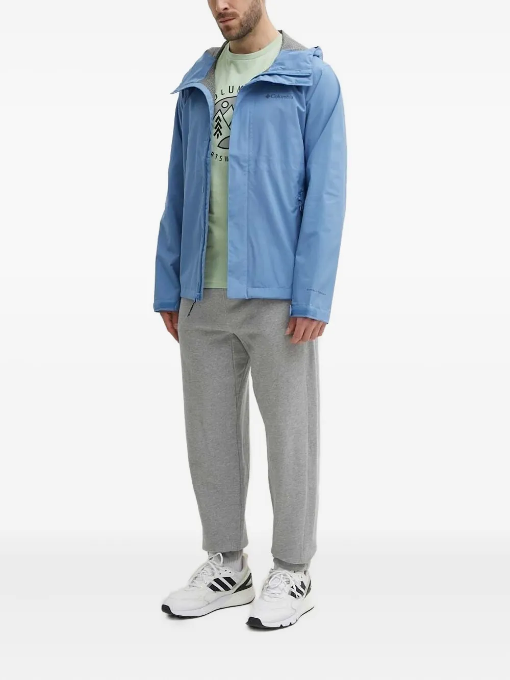 Columbia hooded zip-fastening lightweight jacket Blauw