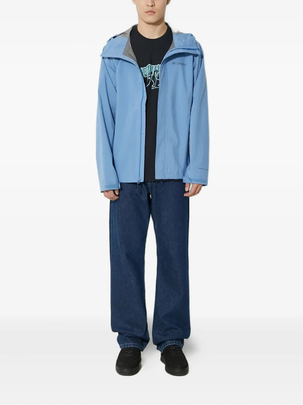 Columbia hooded zip-fastening lightweight jacket Blauw