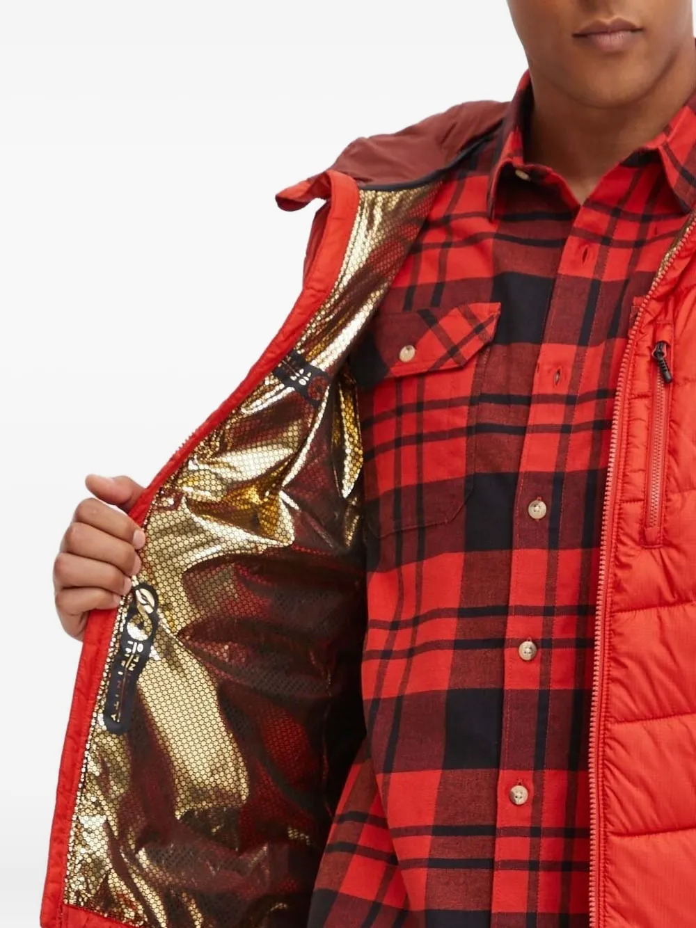 Columbia Labyrinth Loop™ II hooded chevron-quilted jacket Rood