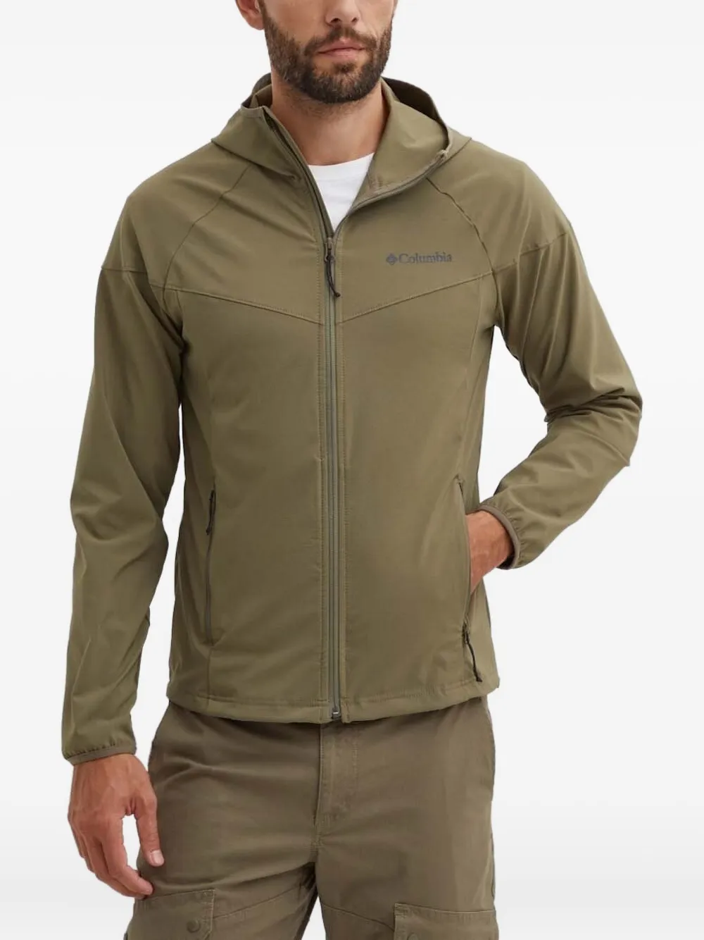 Columbia hooded zip-front lightweight jacket | Green | Image 1