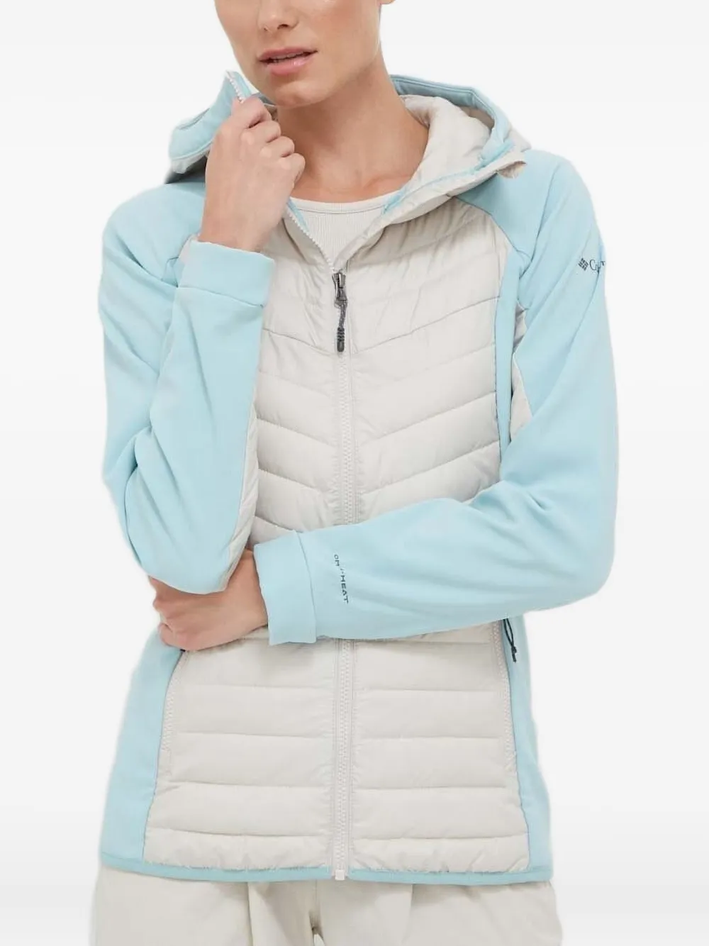 Columbia quilted hooded puffer jacket Wit