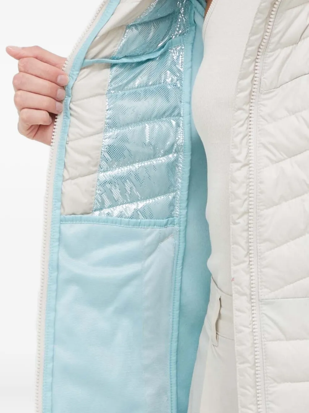 Columbia Gewatteerd donsjack met capuchon Wit