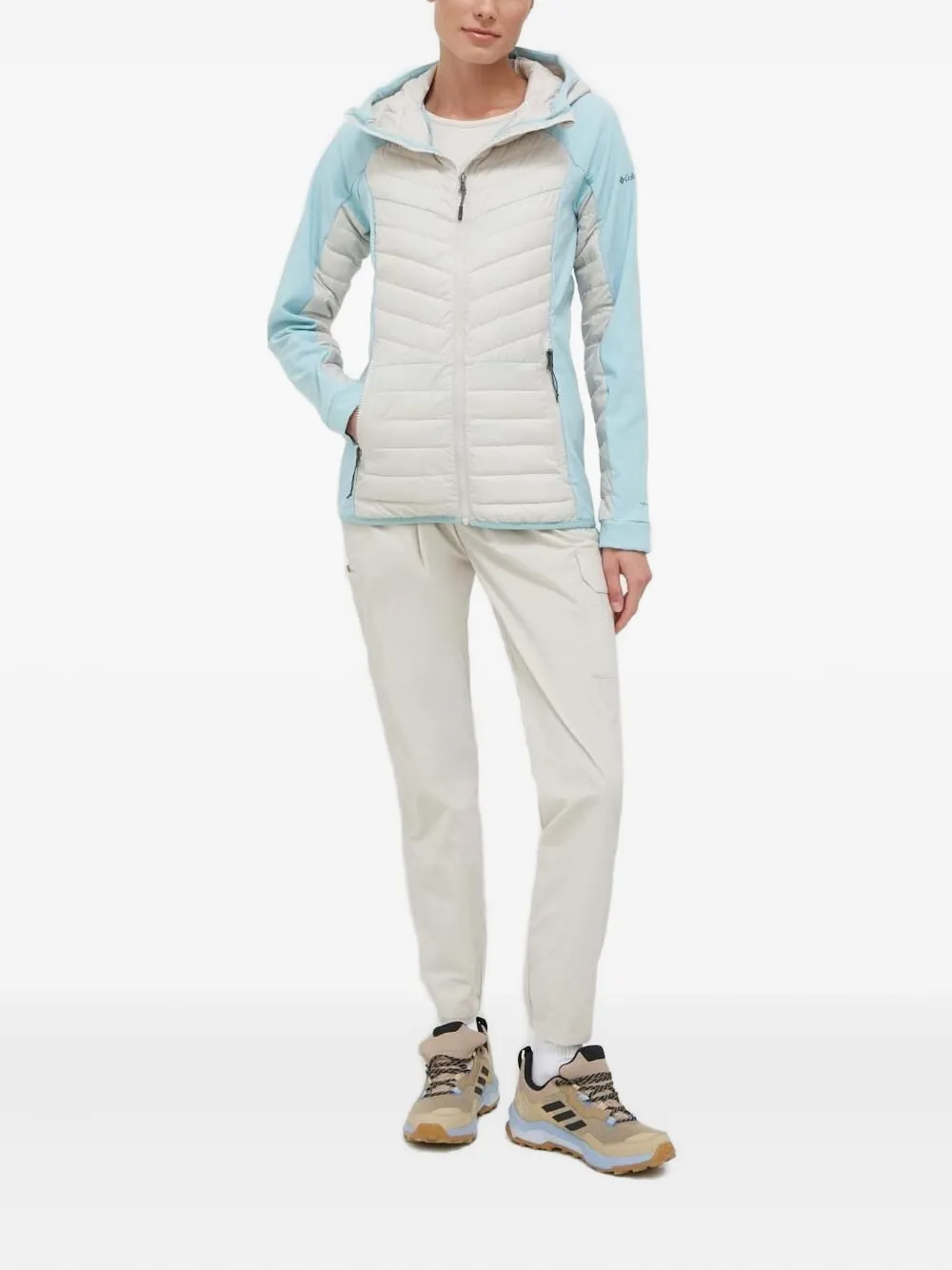Columbia Gewatteerd donsjack met capuchon Wit