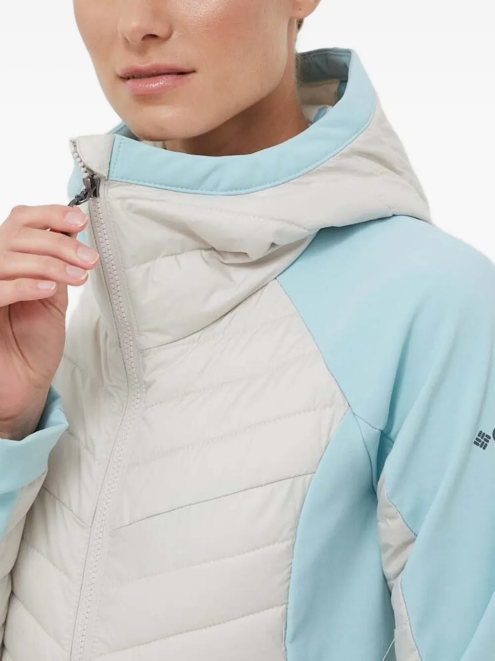 Columbia Gewatteerd donsjack met capuchon Wit