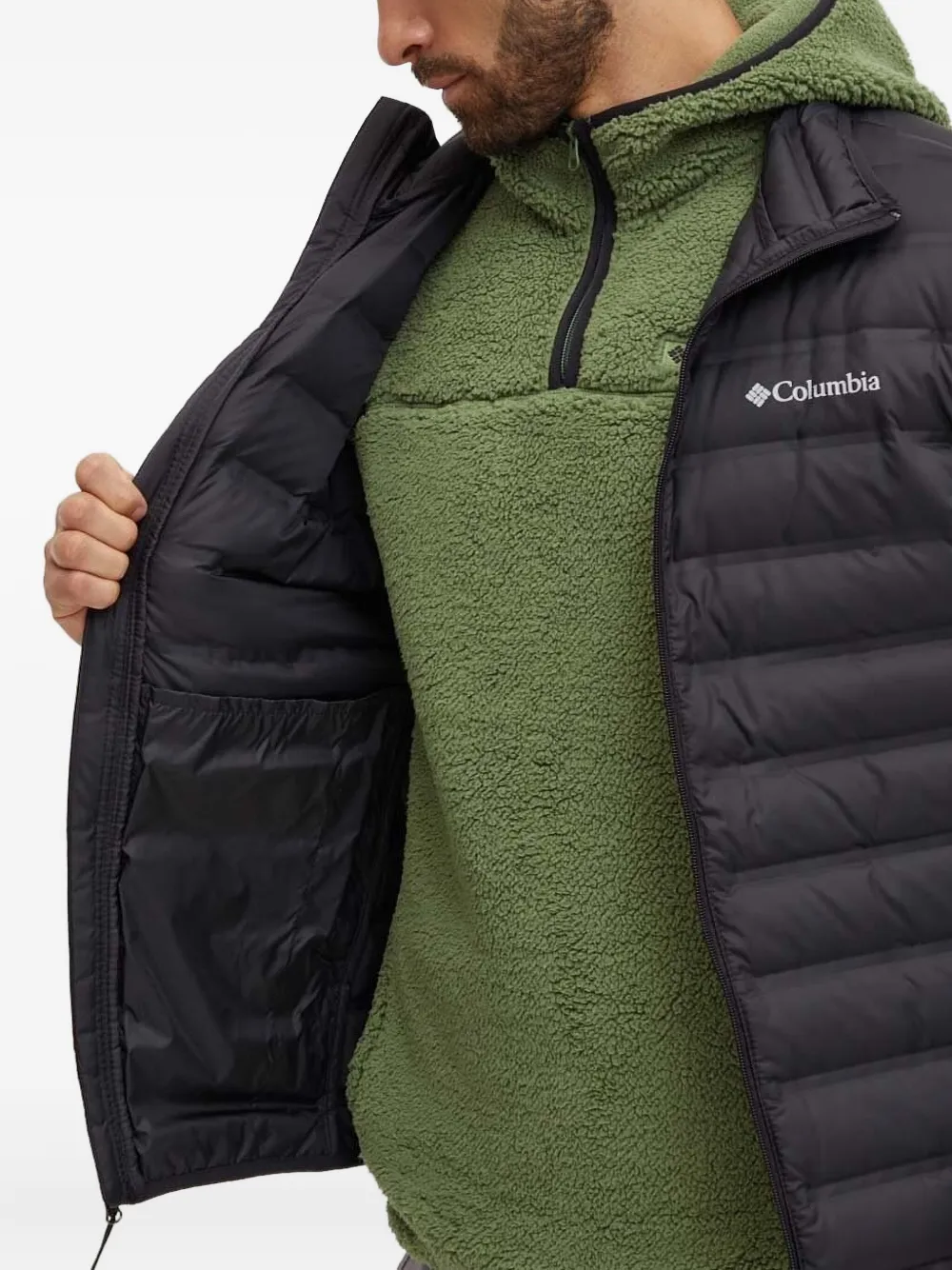 Columbia Gevoerd jack met capuchon Zwart