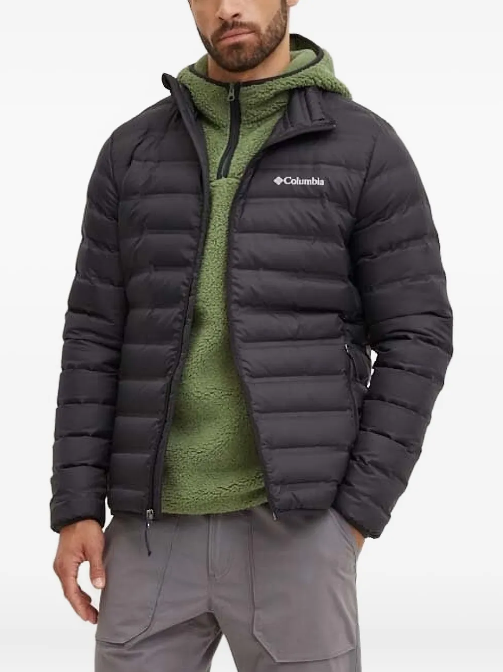 Columbia quilted hooded jacket | Black | Image 1