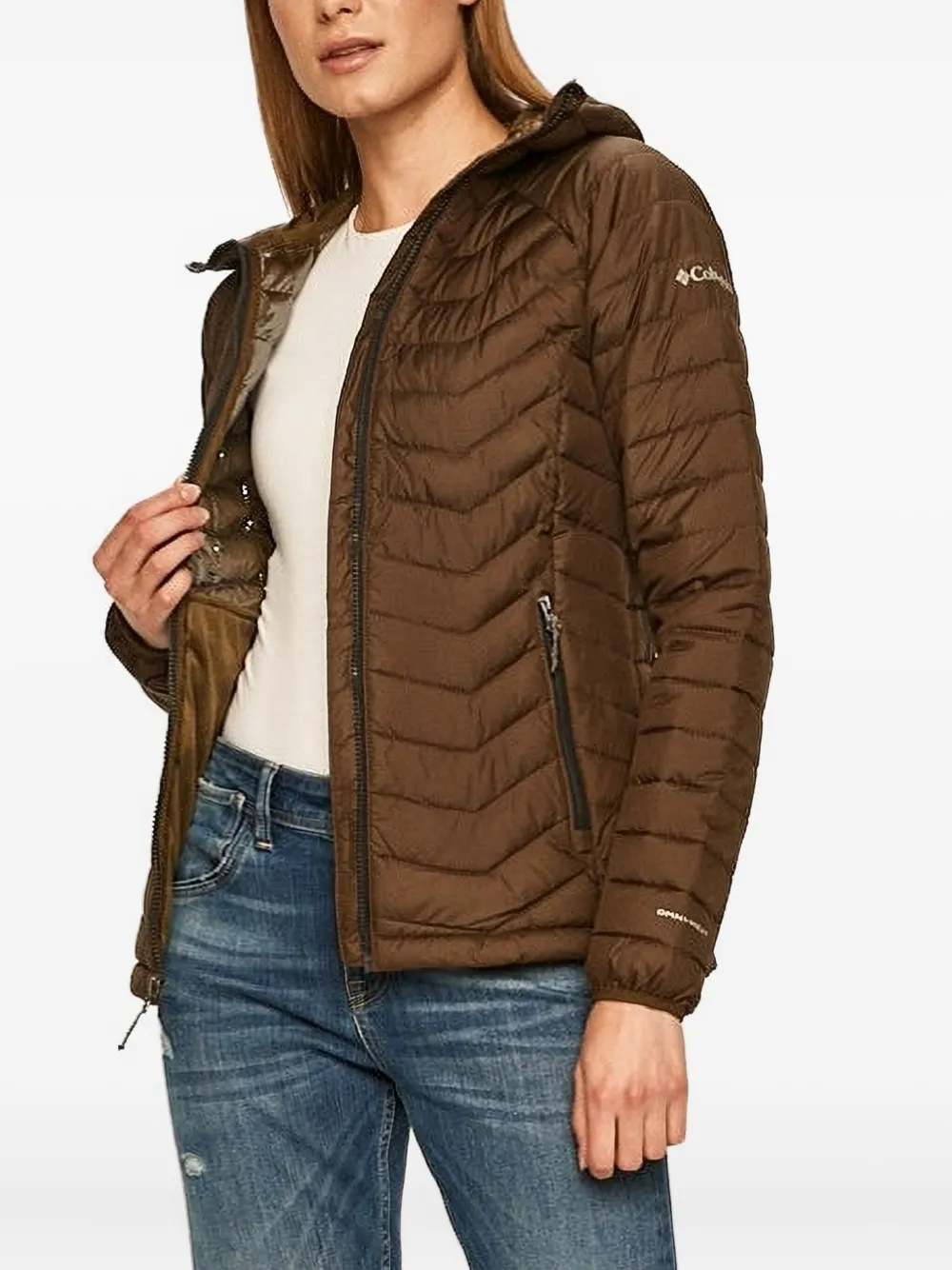 Columbia quilted hooded puffer jacket | Brown | Image 1