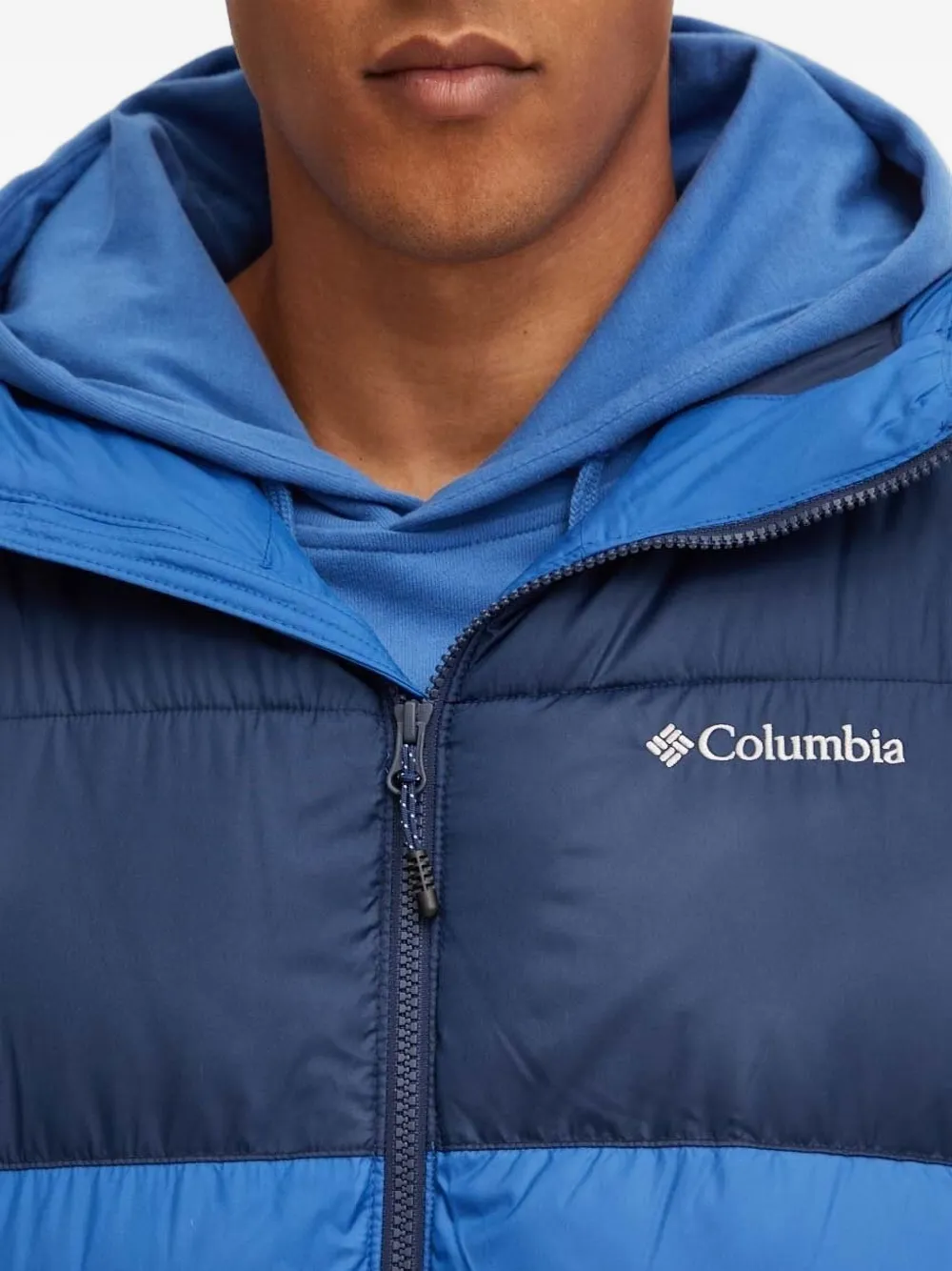 Columbia Donsjack met capuchon Blauw