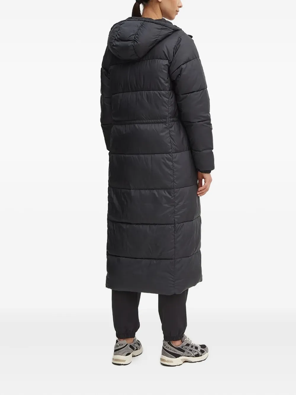 Columbia hooded quilted longline coat - Blauw