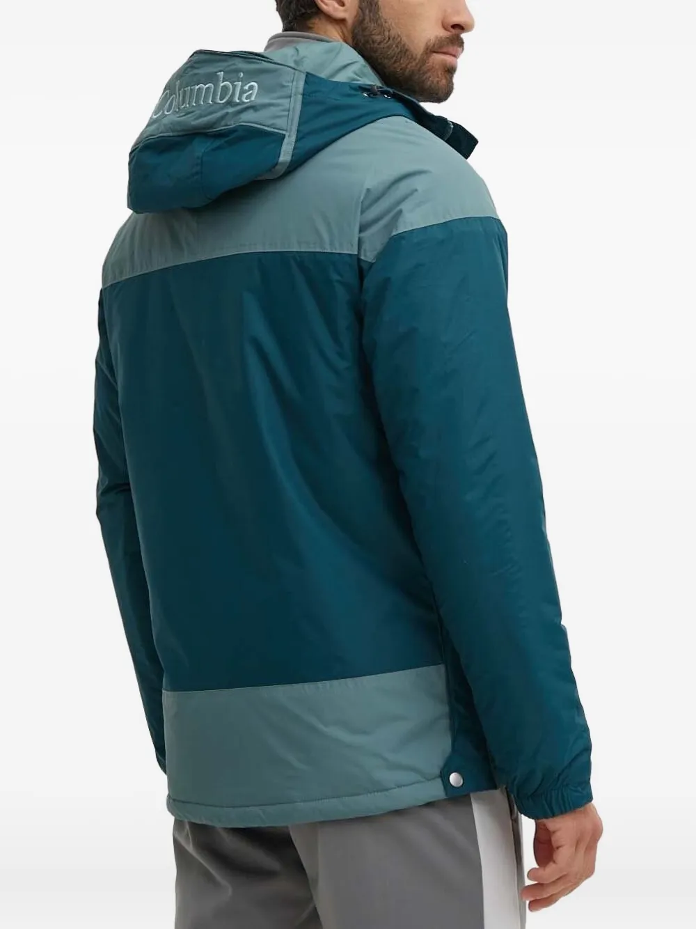 Columbia half-zip color-block jacket Blauw