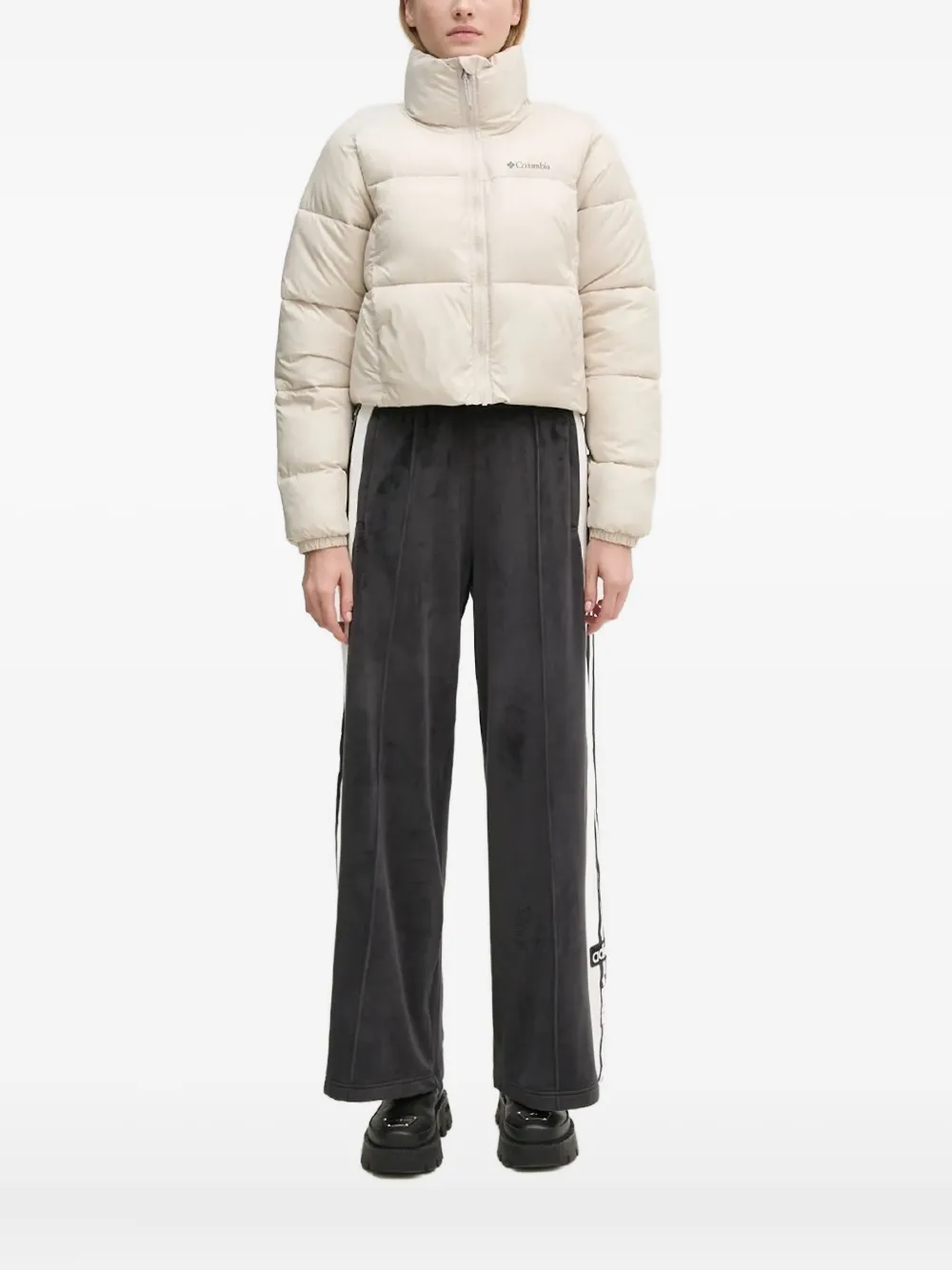 Columbia Quilted Cropped Jacket In Neutral