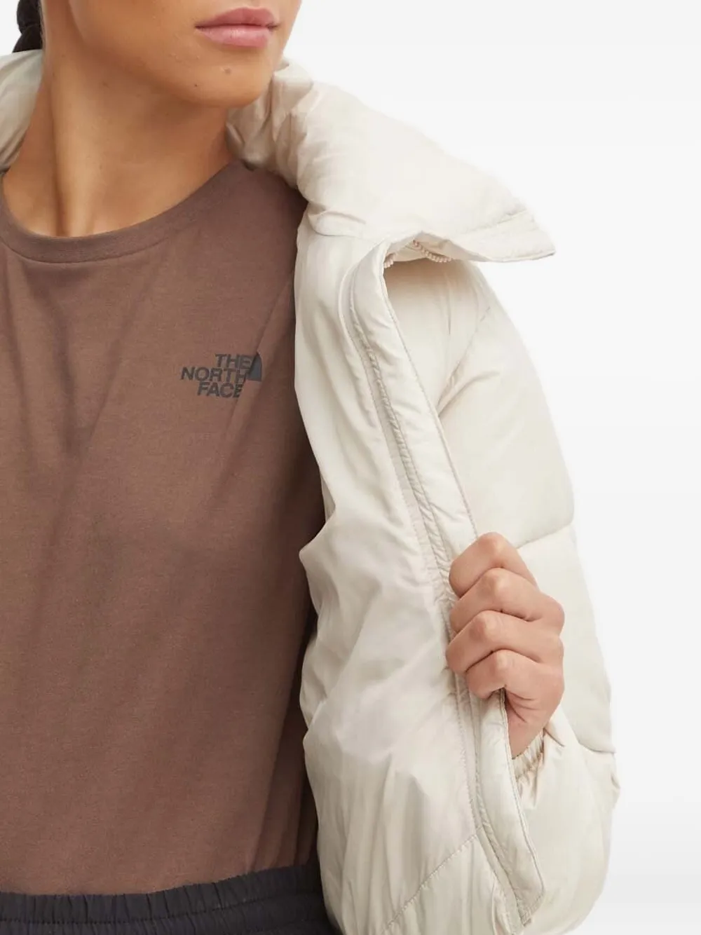 Columbia Quilted Cropped Jacket In Neutral