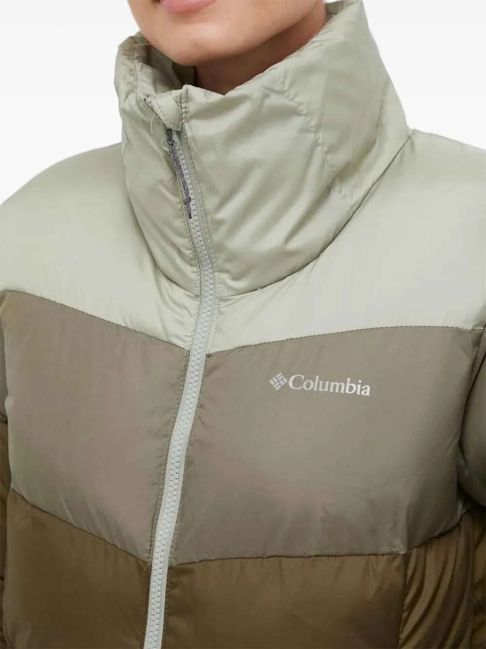 Columbia Puffect driekleurig donsjack Groen