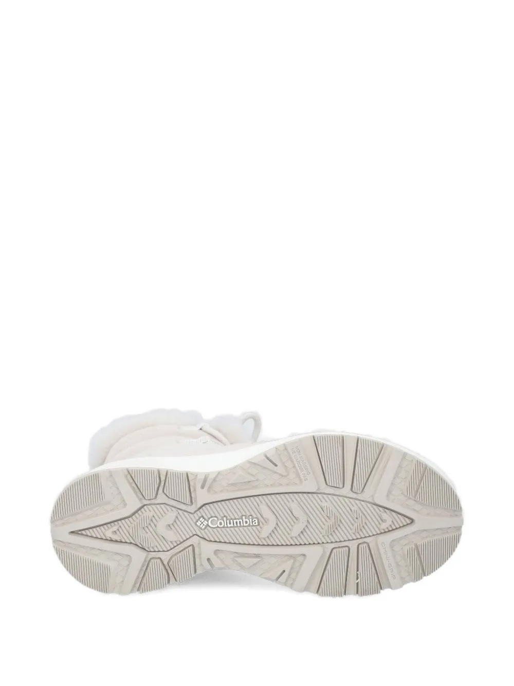 Columbia Shearling-trimmed Lace-up Boots In White
