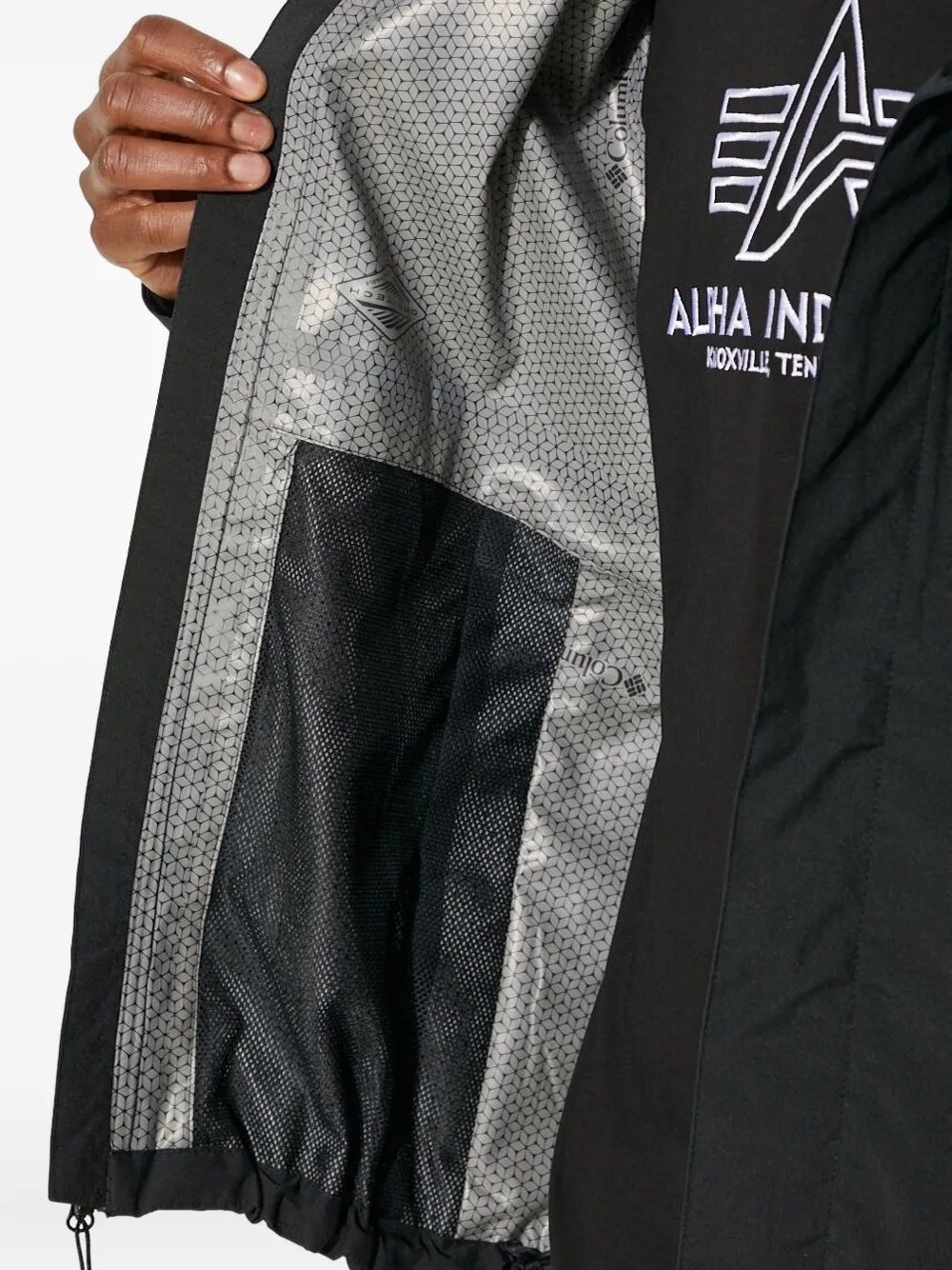 Columbia hooded zip-up jacket Zwart
