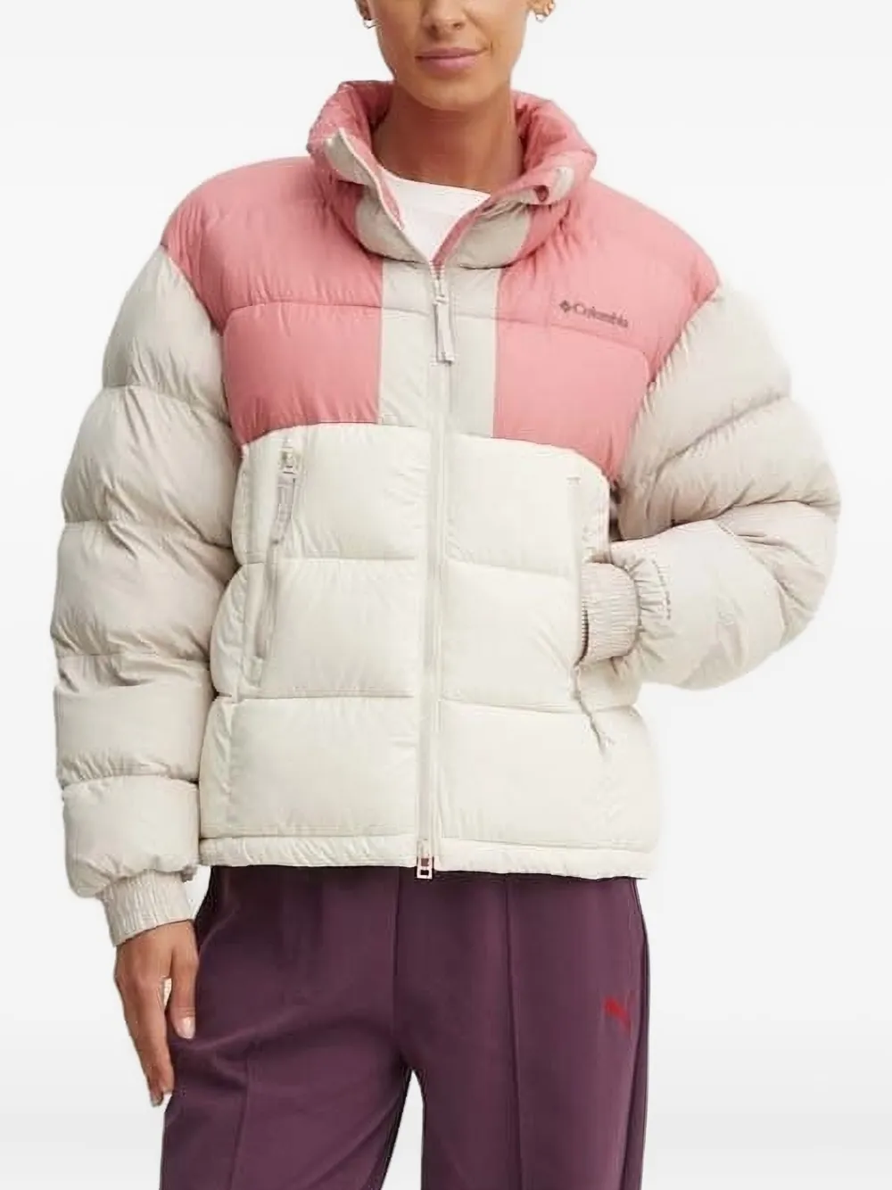 Columbia Pike Lake™ Ii Colour-block Puffer Jacket In White