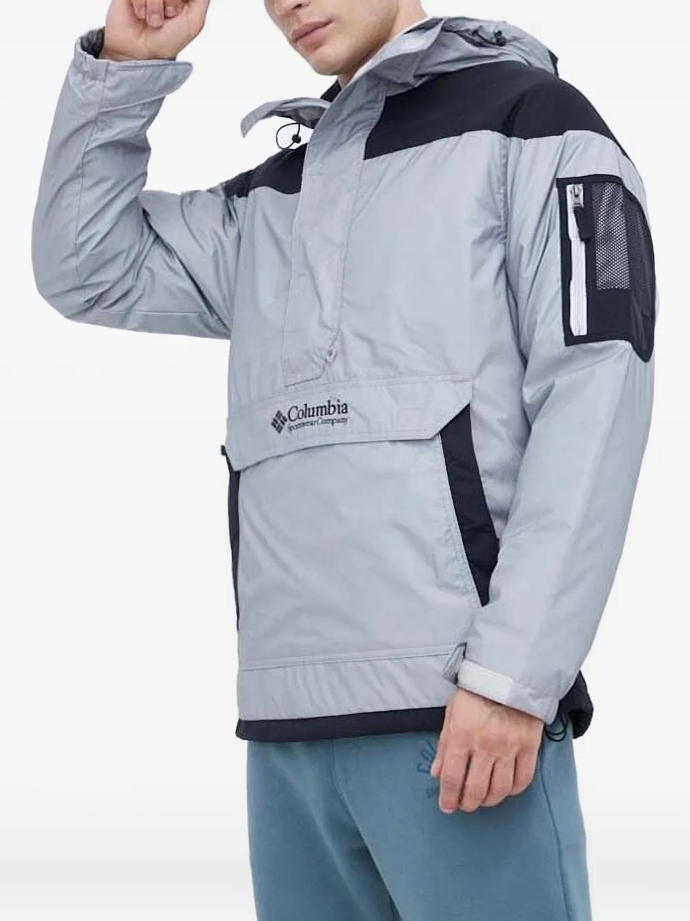 Columbia Jack met vlakken en halve rits Grijs