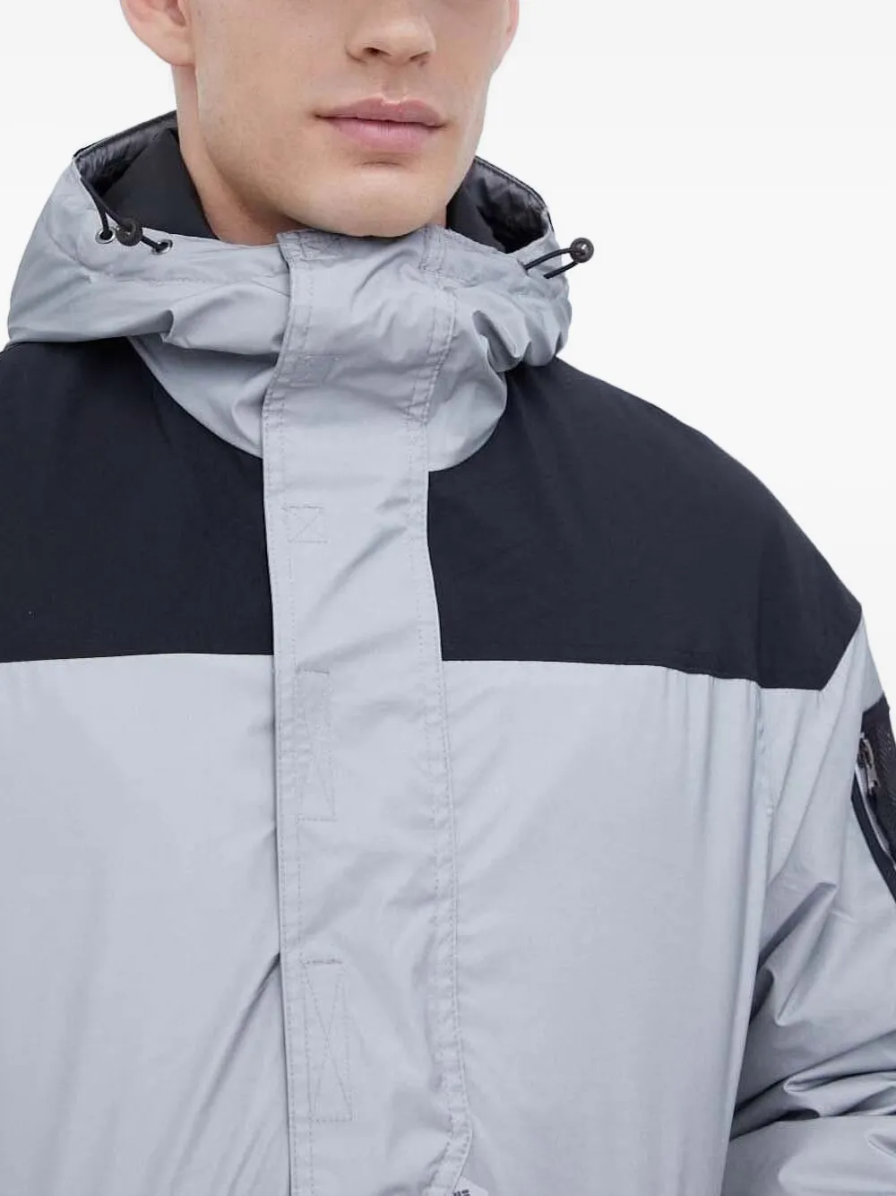 Columbia Jack met vlakken en halve rits Grijs