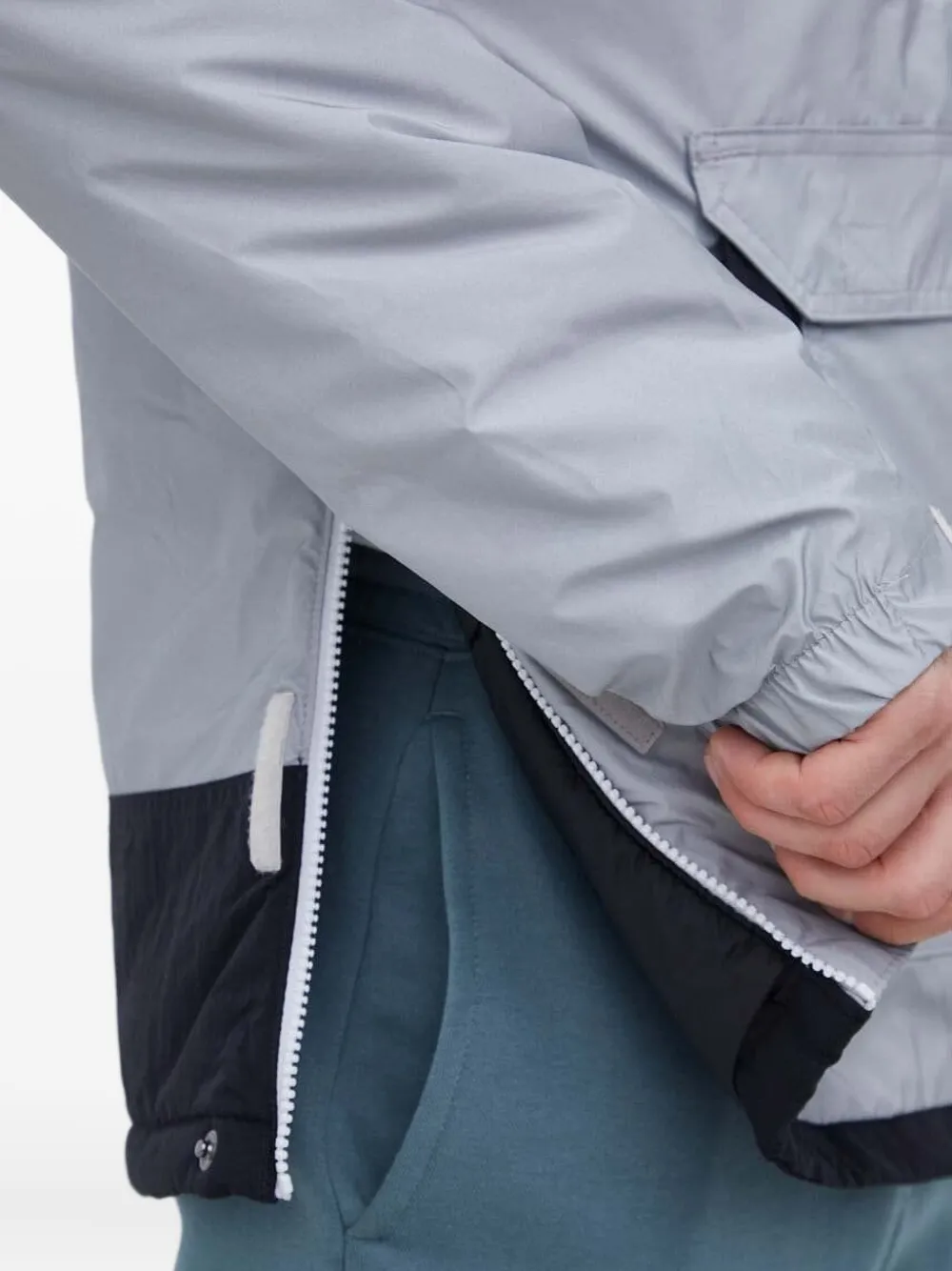 Columbia Jack met vlakken en halve rits Grijs