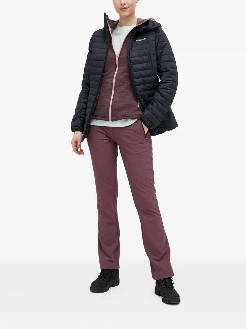 Columbia Gevoerd jack met capuchon - Zwart