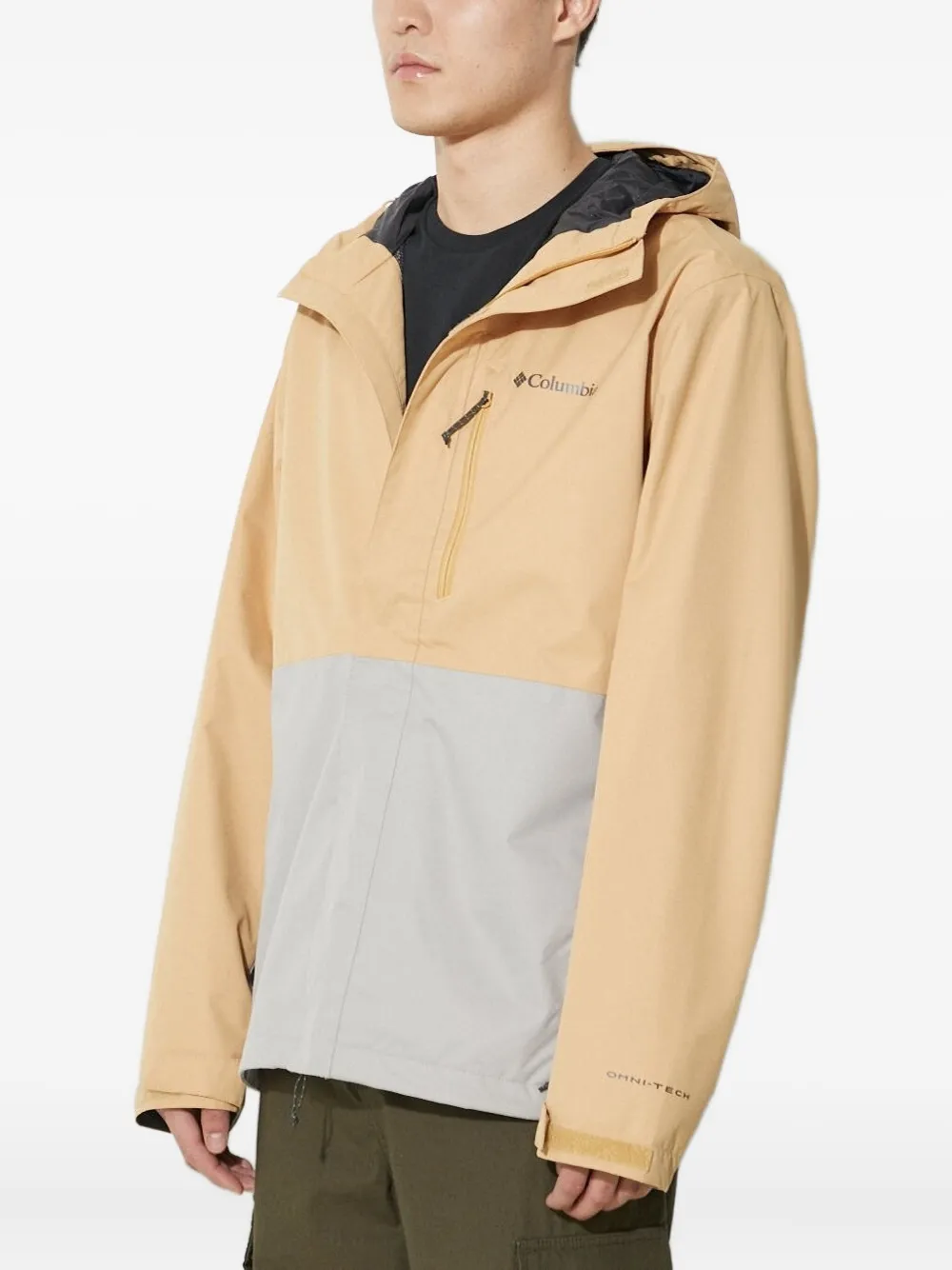 Columbia two-tone hooded jacket Geel