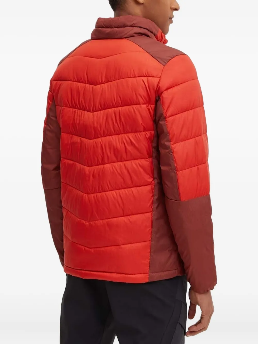 Columbia quilted panelled jacket Rood