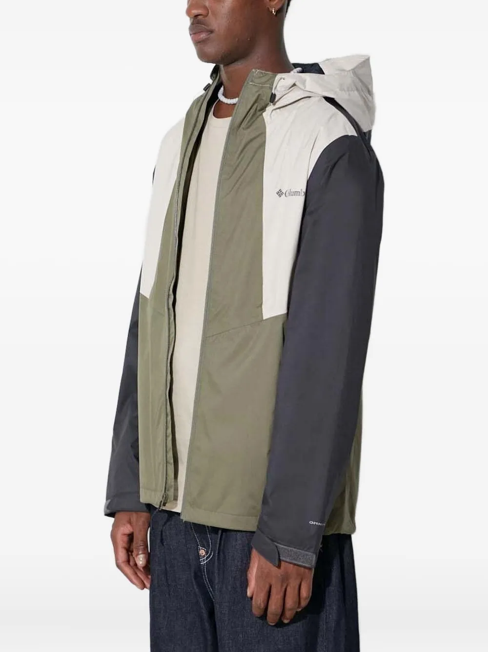 Columbia hooded color-block jacket Groen