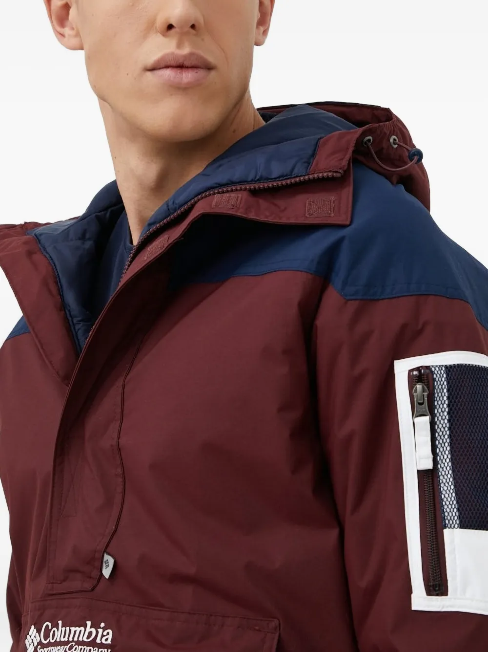 Columbia Jack met colourblocking en halve rits Rood