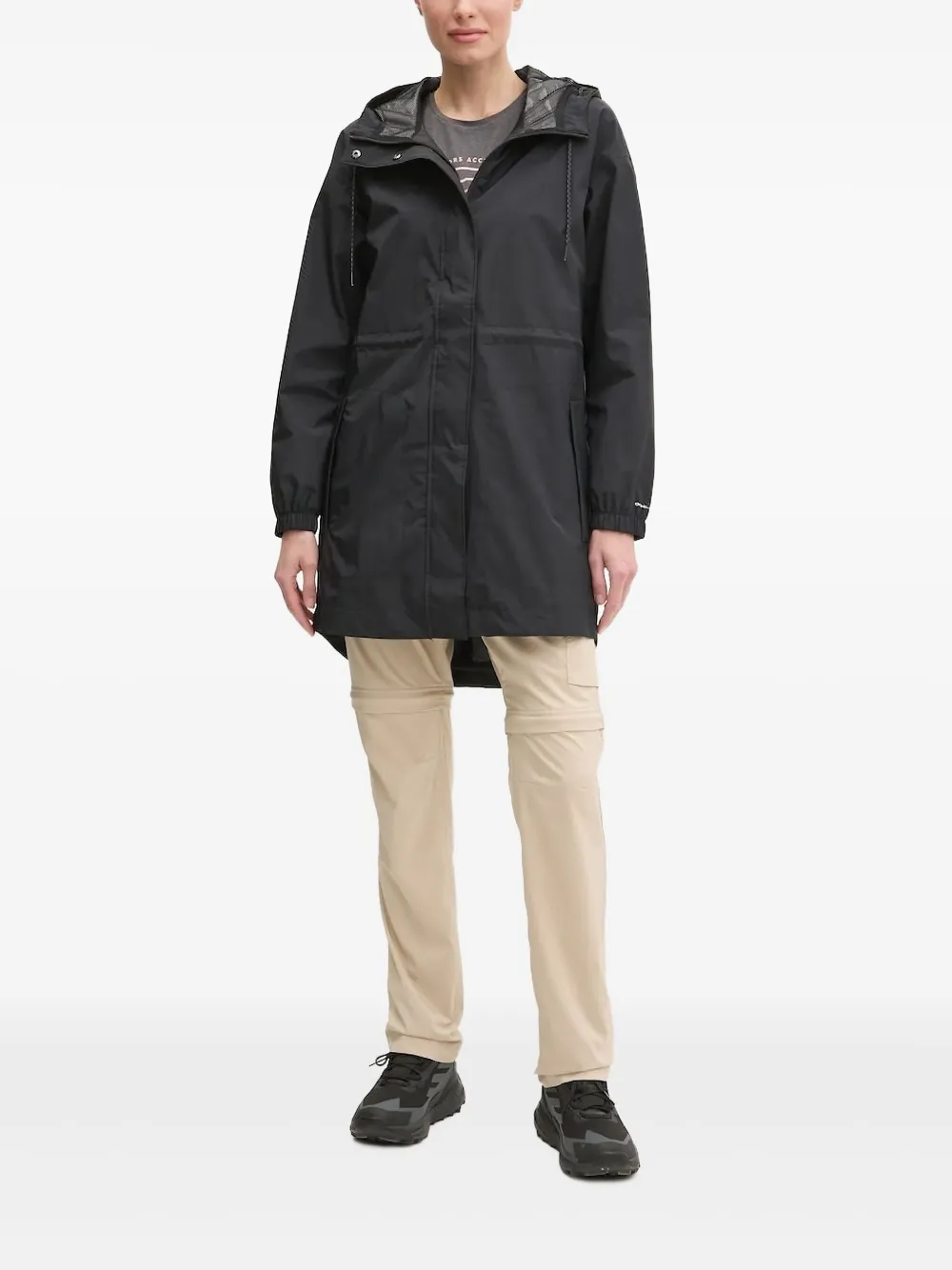 Columbia hooded drawstring-waist jacket | Black | Image 1