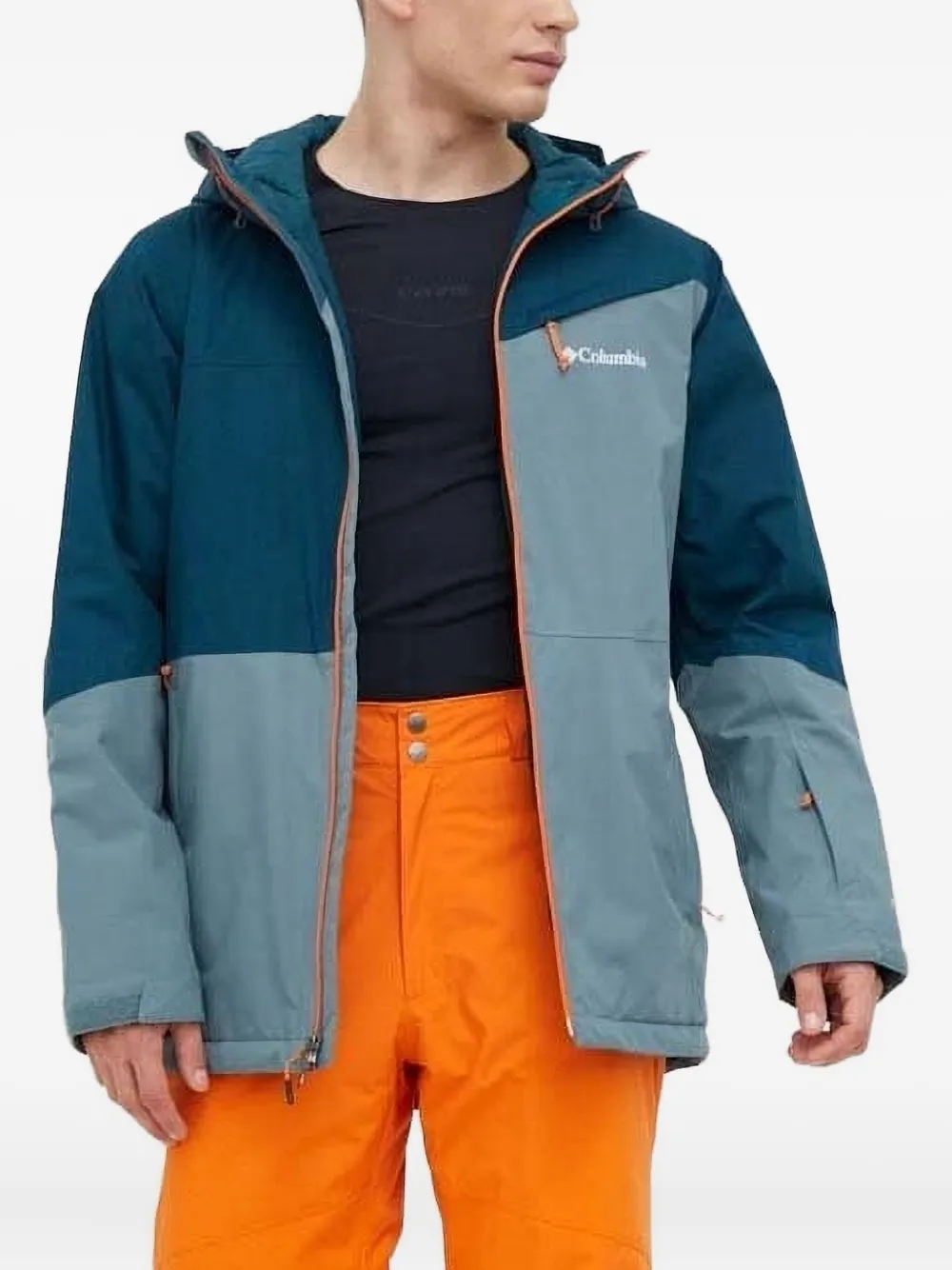 Columbia two-tone hooded jacket Blauw