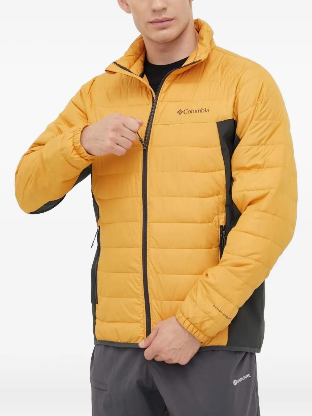 Columbia Gewatteerd jack met logoprint Geel