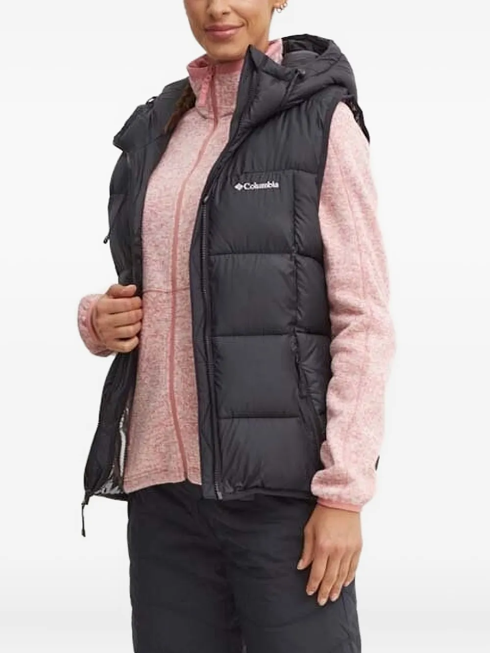 Columbia Pike Lake II hooded quilted vest | Black | Image 1