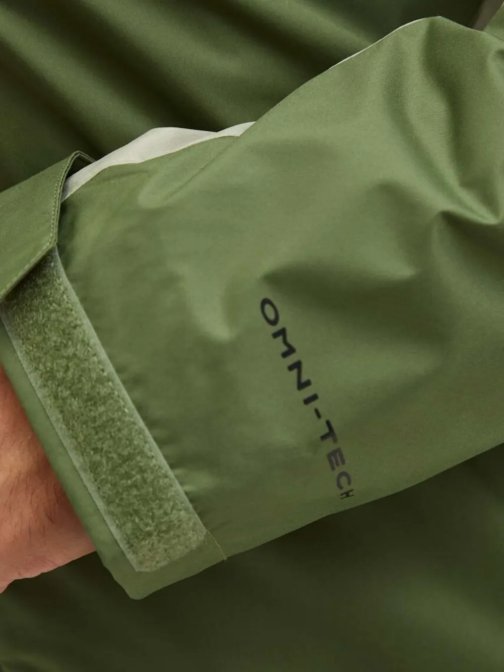 Columbia Jack met capuchon en vlakken Groen