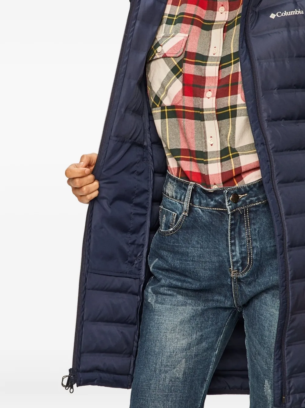 Columbia hooded quilted coat Blauw