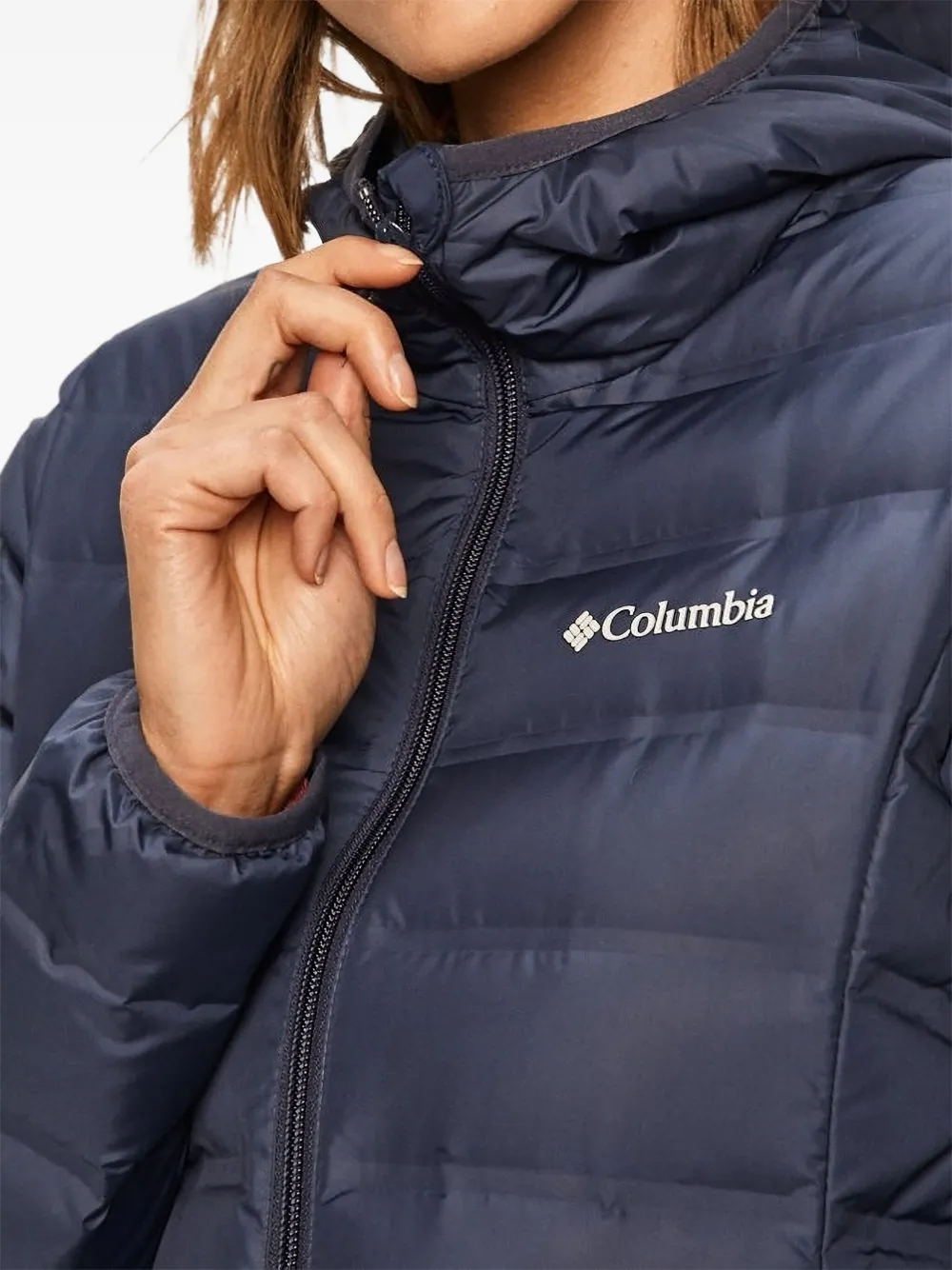 Columbia hooded quilted coat Blauw
