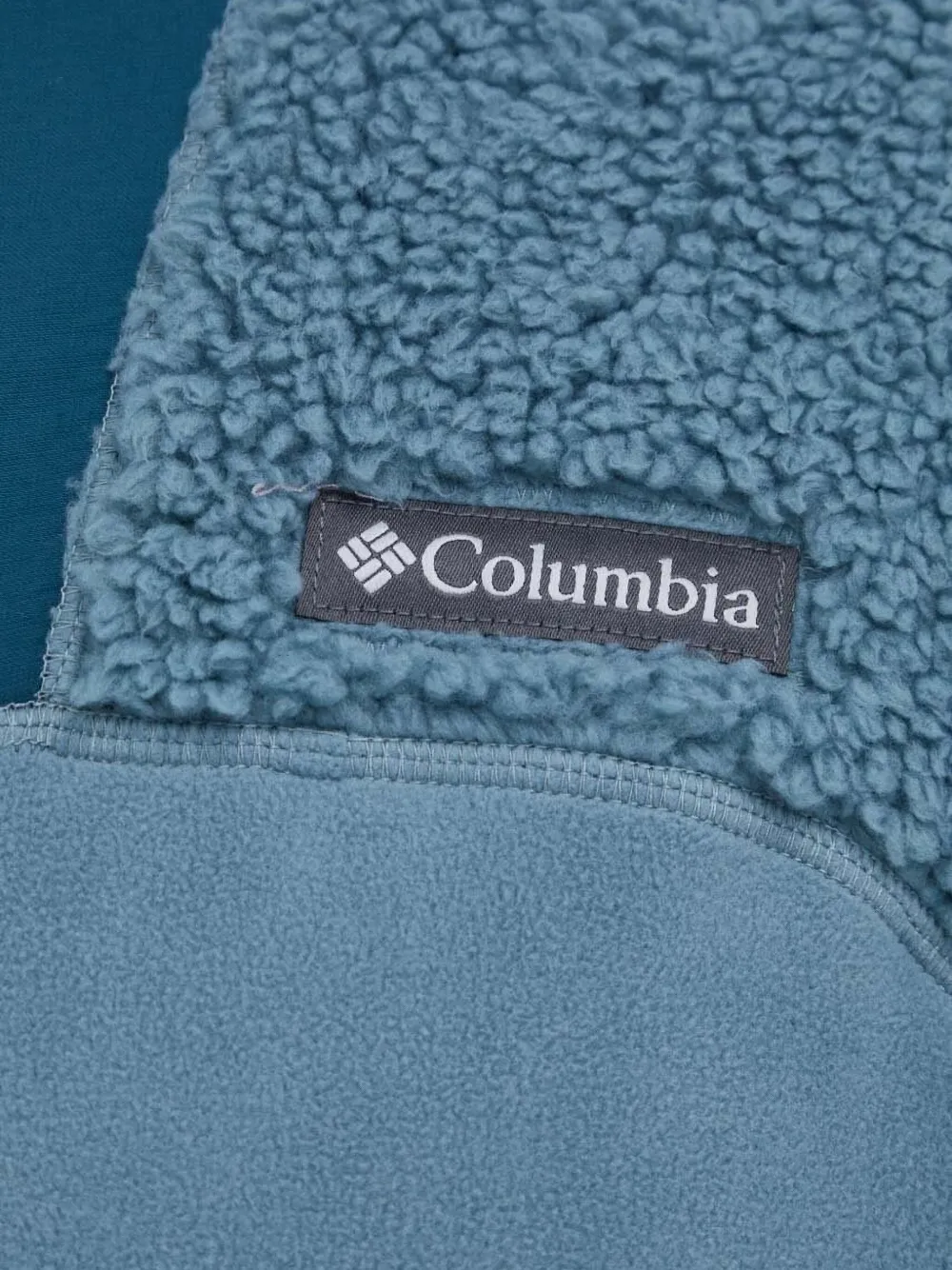 Columbia Trui met fleece vlakken en rits Blauw