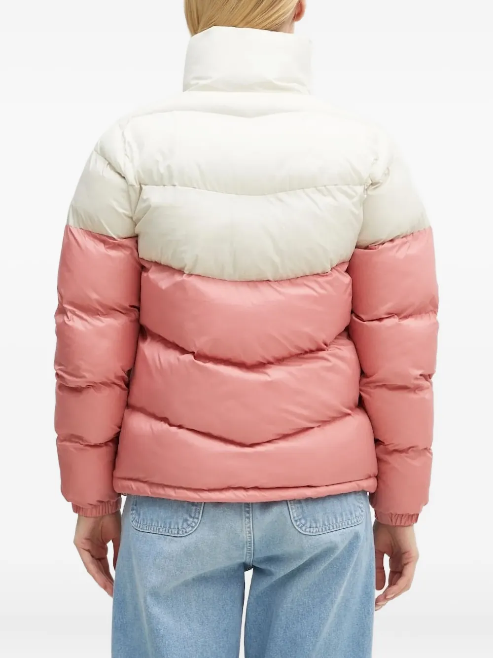 Columbia Puffect Ii Colour-block Puffer Jacket In Pink