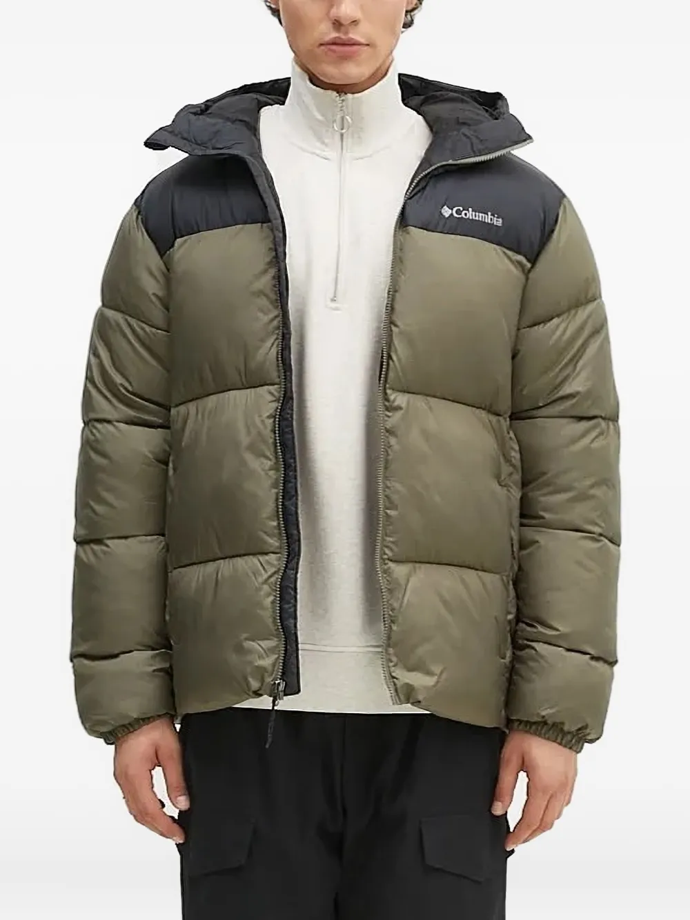 Columbia hooded puffer jacket Groen