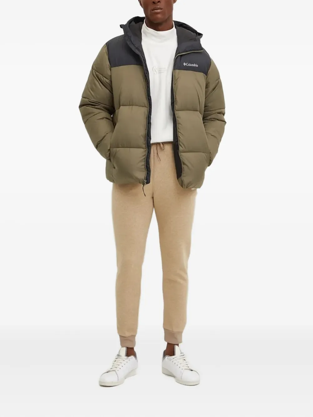 Columbia hooded puffer jacket Groen