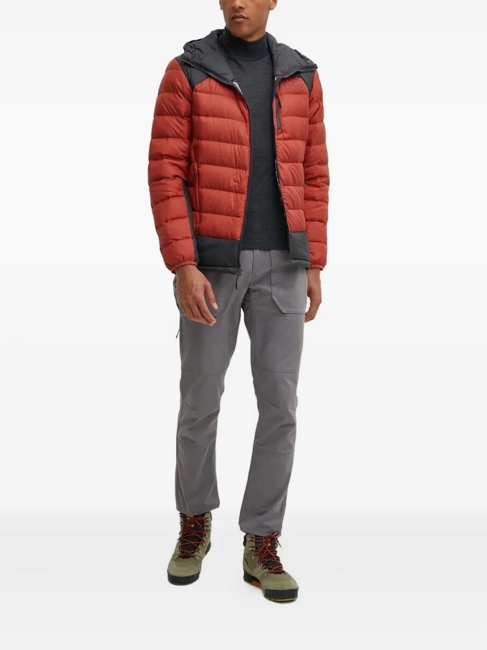 Columbia hooded quilted down jacket Oranje