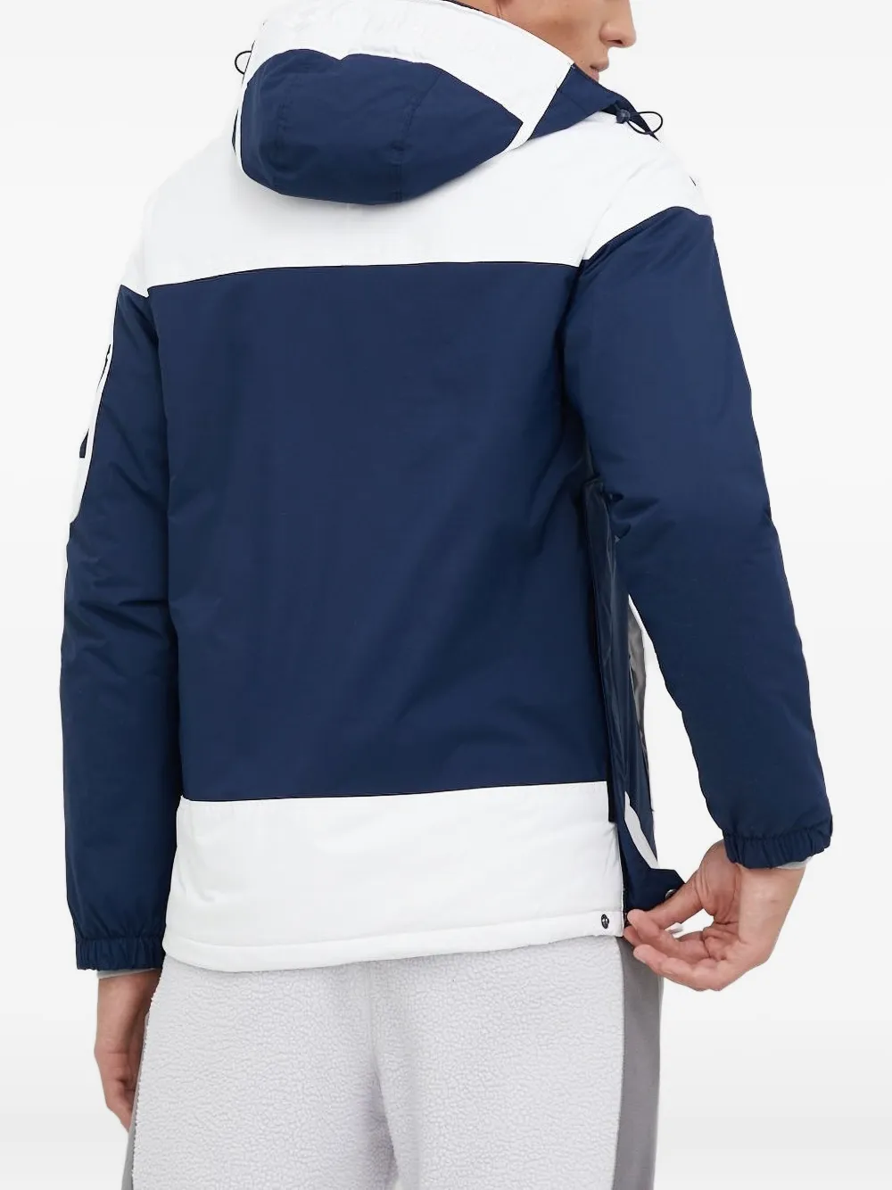 Columbia Hoodie met colourblocking en halve rits Blauw