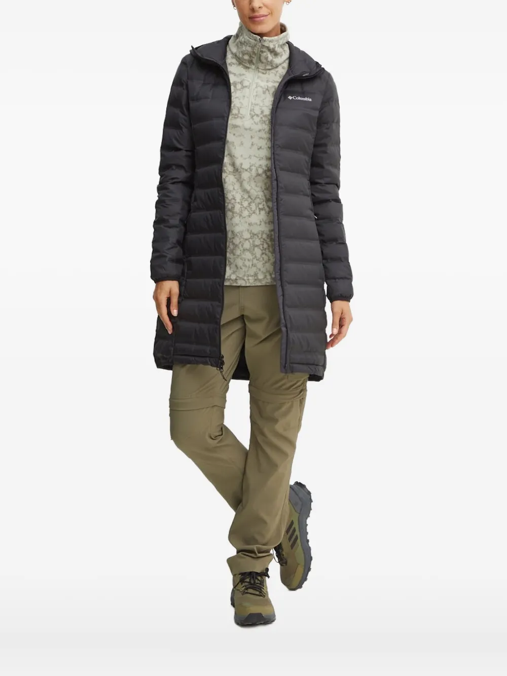 Columbia Hooded Quilted Jacket In Black