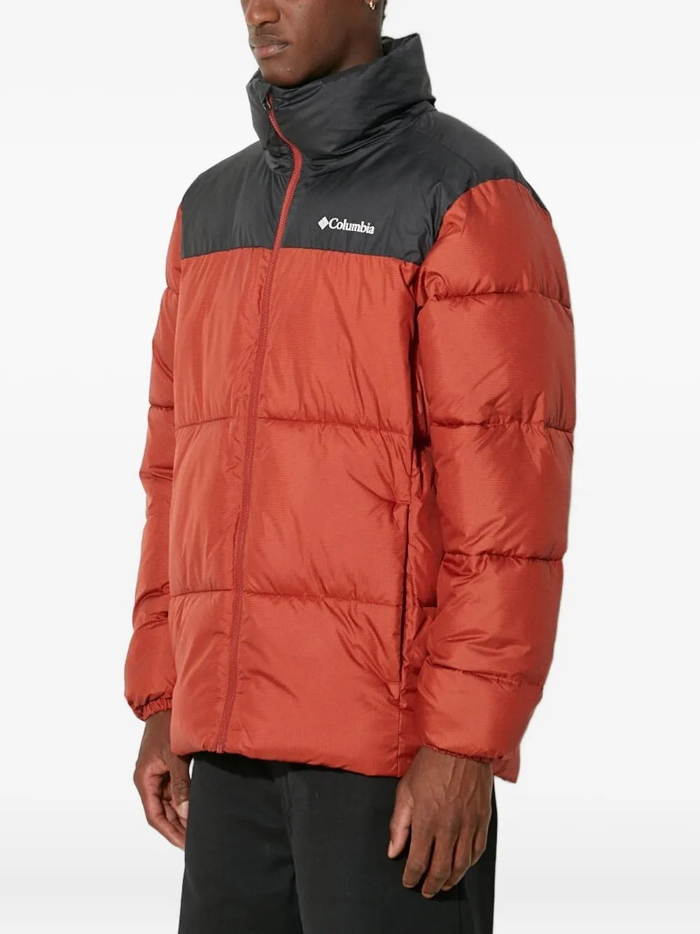 Columbia quilted two-tone puffer jacket Rood
